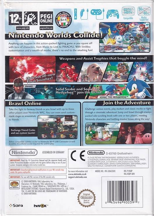 Super Smash Bros. Brawl - Nintendo Wii (B Grade) (Genbrug)
